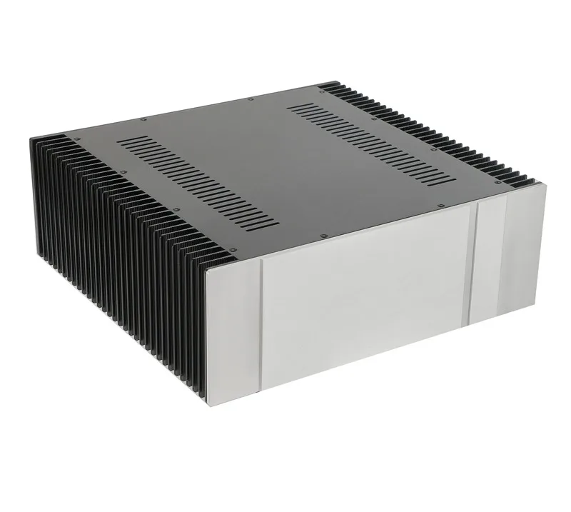 هيكل مكبر للصوت الألومنيوم الكامل ، صندوق DIY بها بنفسك ، قذيفة الإسكان ، فئة أمبير ، علبة الضميمة ، 430x150x410 مللي متر ، CJ194