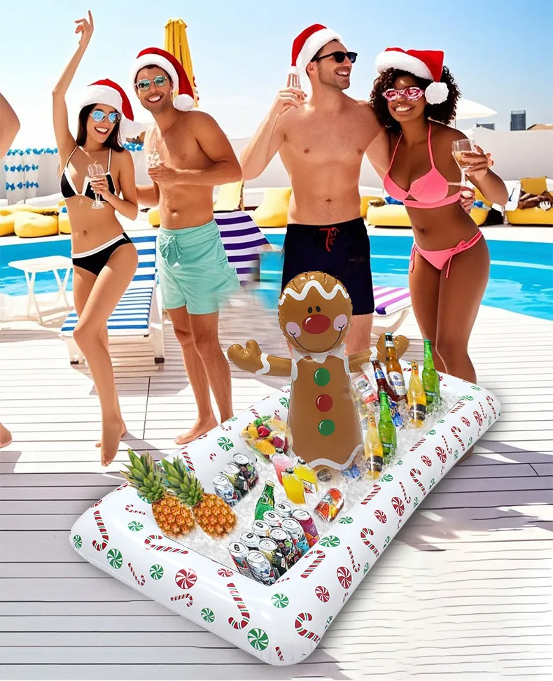 عيد الميلاد دلو للثلج حفلة شرب برودة حوض المشروبات الجليد بار حفظ الطعام تخزين حوض الجليد عطلة عيد الميلاد ديكور احتفالي #1