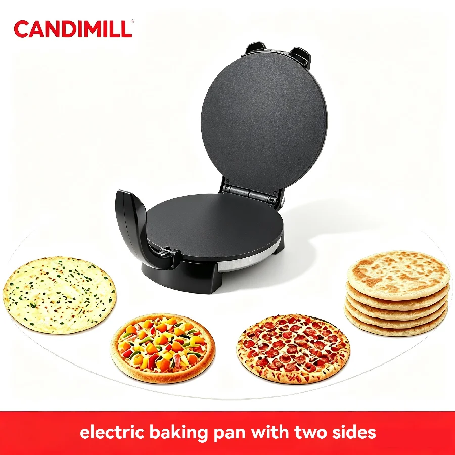 Adjustable Temperature Double-sided Electric Griddle Flatbread Machine Household Crepe Spring Roll Pizza Pancake Maker