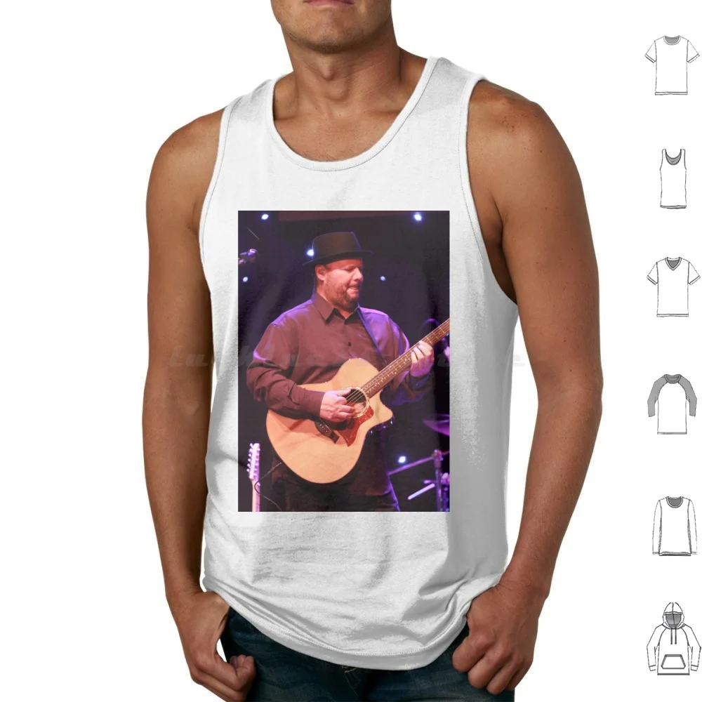 Christopher Cross-Photograph Tank Tops Print Cotton Arthur Christopher Cross Hat Sailing Musician Soft Concert Appearance