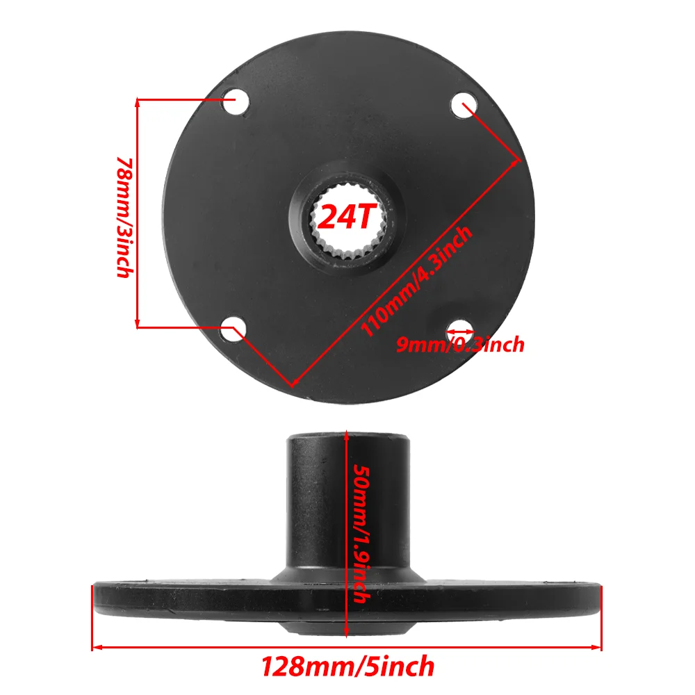 24 Teeth 110mm*4 STUD M10 Rear Hub Fits ATV 110cc 125cc 150cc China Big Bull Electric Kart Golf Cart Parts