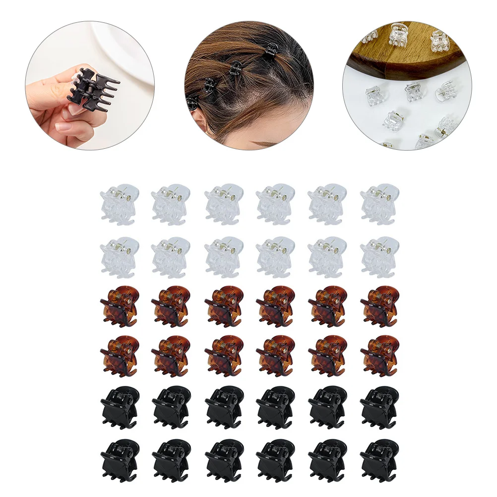 

36 Pcs Mini Small Hair Clips Jaw for Women Girl Claw Thin Thick Resin Short Women's Tiny Styling Accessories