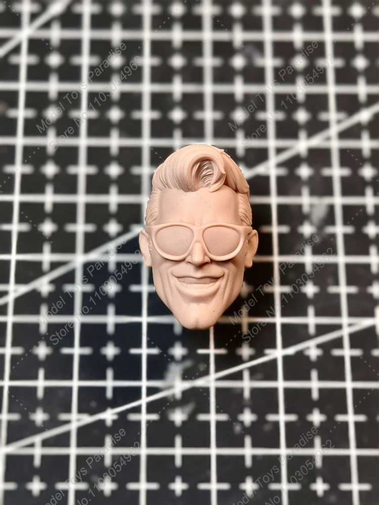 Unpainted DIY Head Sculpt 1/12 Scale Men Soldier Plastic Super Hero White Model Head Fit 6Inch Action Figure Body