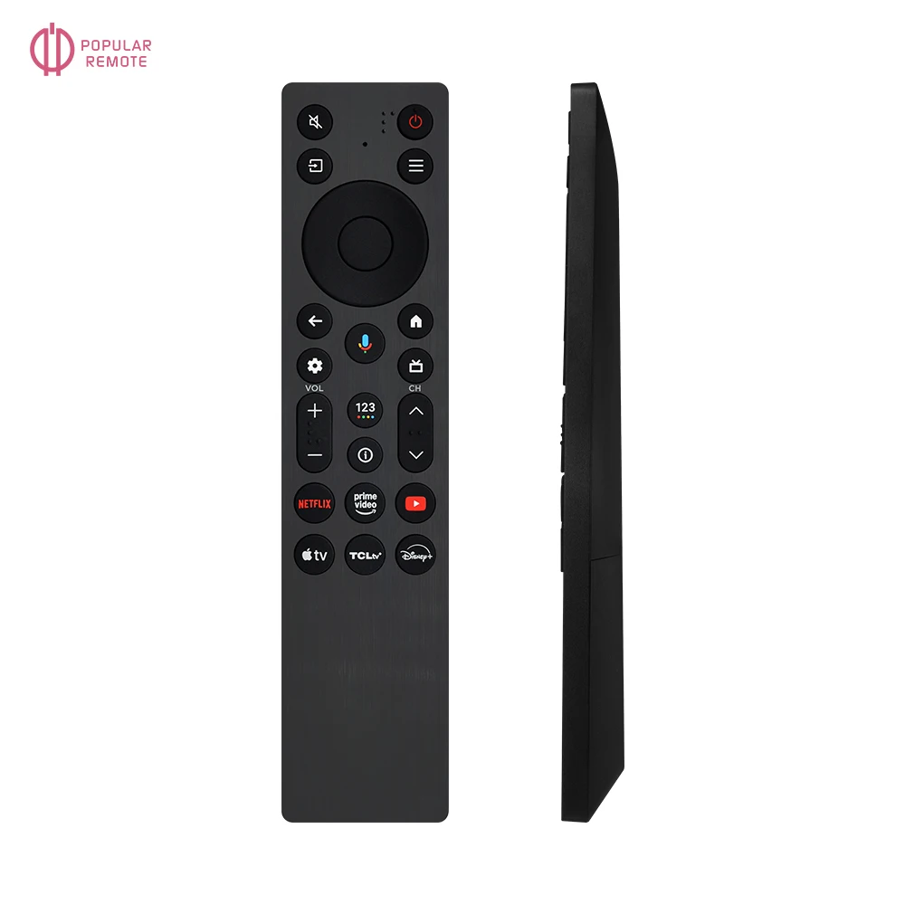 Pilot zdalnego sterowania RC923A FMB1 do telewizorów TCL Smart LED z funkcją sterowania głosowego, kompatybilny z telewizorami TCL Smart LED serii 65QM7K i 75QM6K. — zdjęcie produktu 2