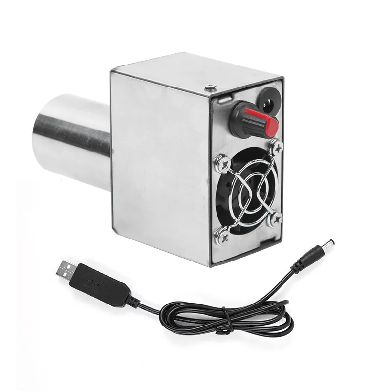 Penghangat Api Turbo Multifungsi Luar Ruangan Tanpa Asap untuk Kompor Kayu dan Barbekyu Motor USB DC Berbahan Minyak