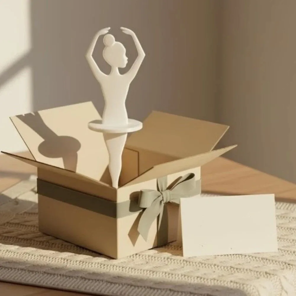 3D Printed Ballet Dancer Scrunchie Holder Decorative Plastic Ballerina Scrunchie Holder Space Saving Jewelry Display Rack