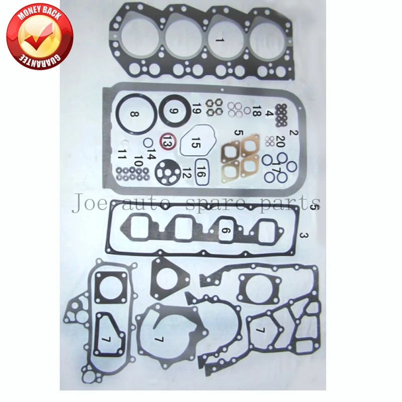 TD23 Engine Full gasket set kit for Nissan Navara D21 87-92 Homy 86-88 Caravan series E24/Atlas 86-95 2.3L 2289cc 10101-43G28-AS