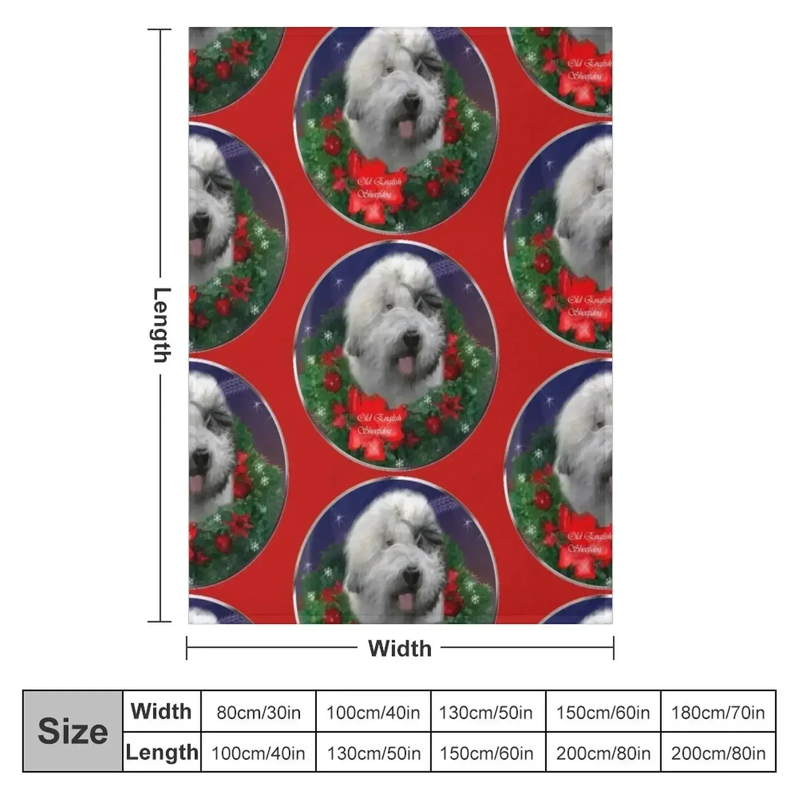Old English Sheepdog Christmas Gifts Throw Blanket Sofas Hairys valentine gift ideas for babies wednesday Furrys Blankets