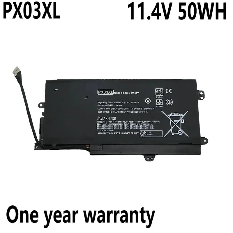 

11.4V 50Wh PX03XL Laptop Battery For HP Envy 14 14-K001TX 14-K002LA M6 M6-K015DX M6-K025DX HSTNN-DB4P HSTNN-LB4P