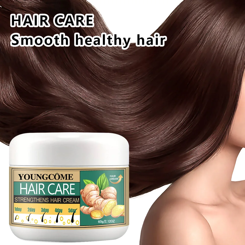 Ginger Hair Essential Oil & Cream Set - Strengthens Roots, Reduces Breakage, Moisturizes Dry/Damaged Hair - All Hair Types Frien