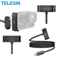 TELESIN Magnetic Waterproof Charging Side Cover Cable Kit For Gopro Hero 9 10 11 12 13 Type-C Charging Cover Port Easy Removable