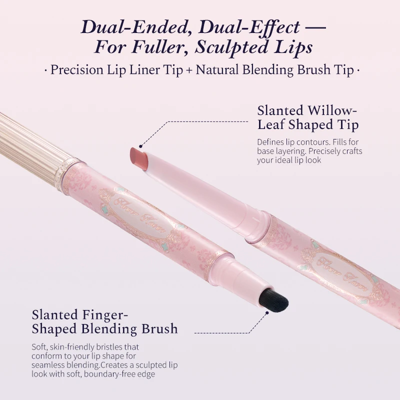 Flower Knows Knight Unicorn Collection Lip Liner Long Lasting Waterproof Lip Tint with Hyaluronic Acid & Vitamin E Matte Finish