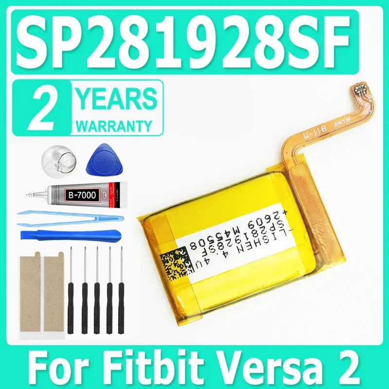 SP281928SF Battery For Fitbit Versa 2 Smart Sports Watch Wireless Accumulator AKKU + Free Tools