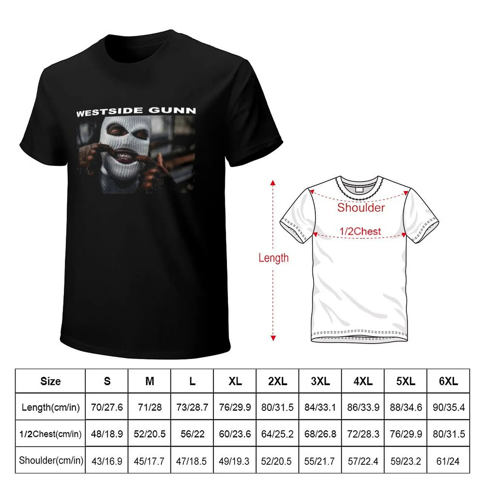 WESTSIDE GUNN T-Shirt Big and Tall Casual T-Shirt