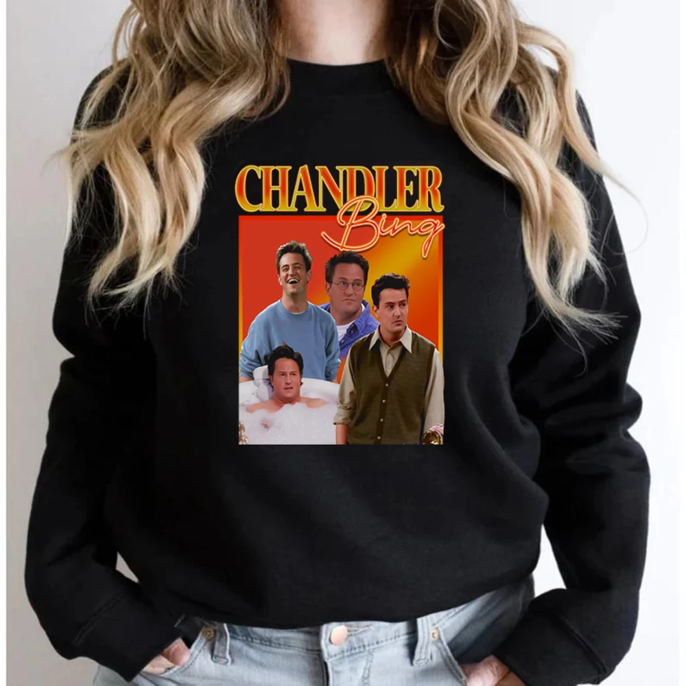 

Retro Chandler Bing Sweatshirt Friends Sweatshirts Women Graphic Hoodies Funny Chandler Bing Hoodie Vintage Aesthetic Clothes