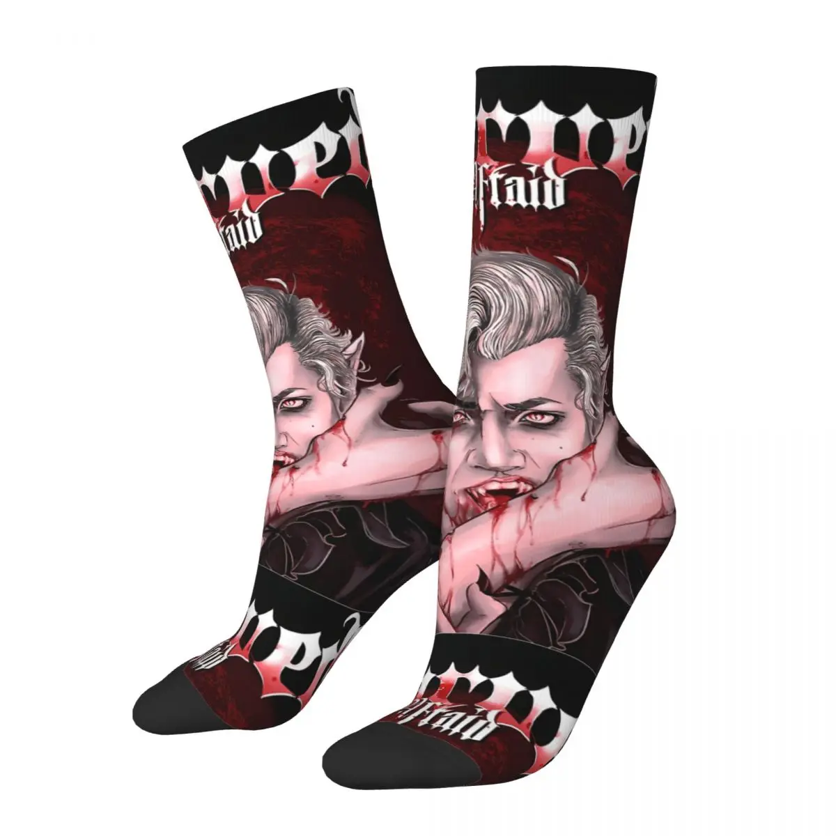 Cool Astarion Baldur's Gate Soccer Socks Video Game Vampire Polyester Middle Tube Socks for Women Men Breathable