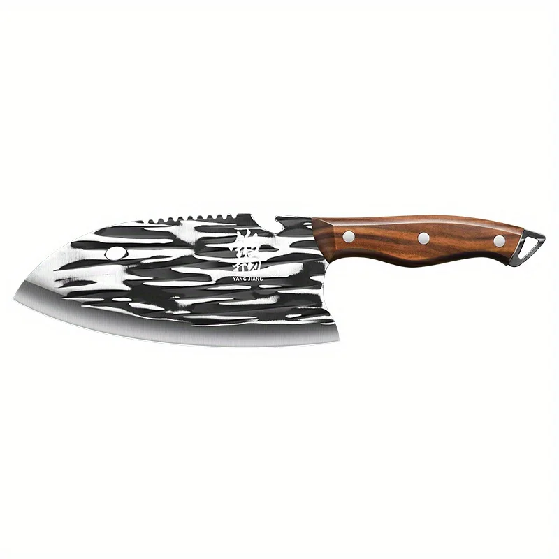 1pc sharp kitchen knife Household hand forged slicer Wavy pattern fish scale-scraping fish fillet Women's kitchen knife L9195