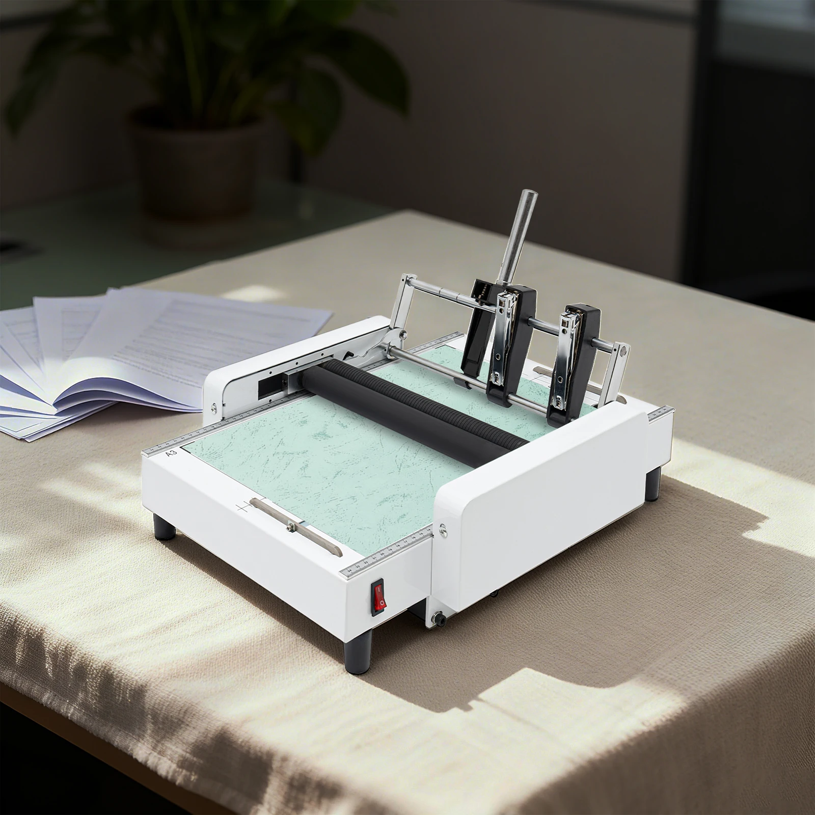 Piegatrice per carta da 60 W, creatore di libretti A3, rilegatrice e piegatrice con pannello visibile 5,83 * 8,27 pollici-11,69 * 16,54 pollici