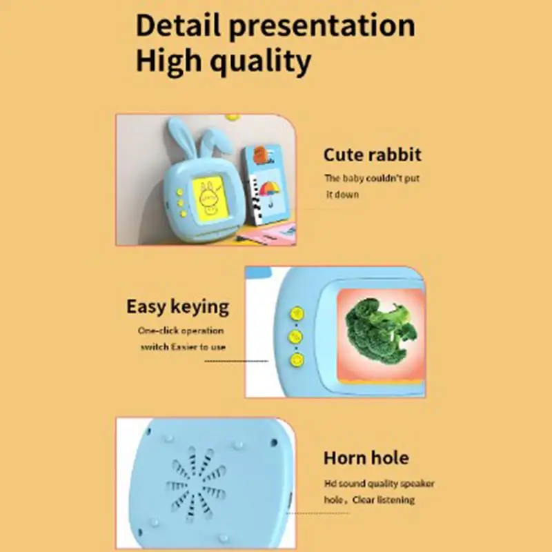 Kids Flash Card Machine Electronic Audio Book Learn English Words Toys Educational Learning Talking Flash Cards Kindergarten aid