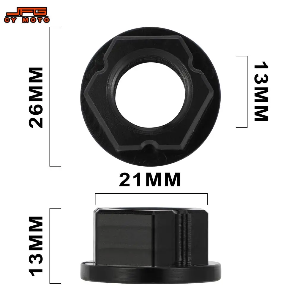 Rear Wheel Lock Axle Lock Nut Motorcycles Accessories 6061 Aluminum Parts For Hawk 250 Motocross Dirt Pit Bike Off-Road Vehicle