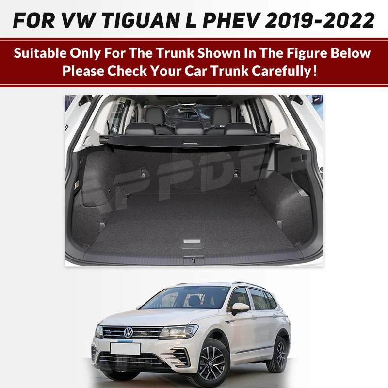 Car Trunk Mat For VOLKSWAGEN VW Tiguan L PHEV 2019 2020 2021 2022 Custom Car Accessories Auto Interior Decoration