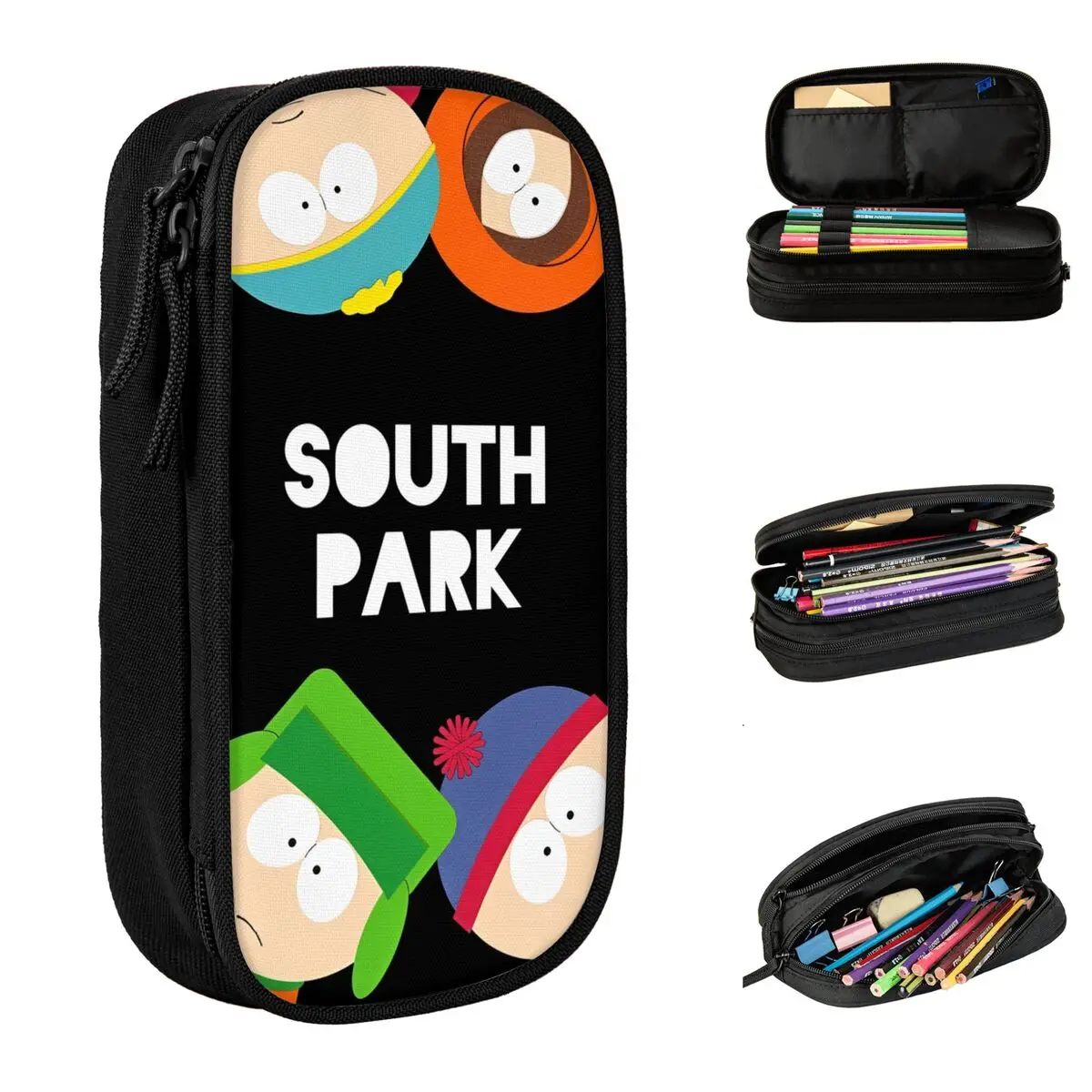 Souths Accessories Cartman Pen Box Parked Large-capacity Office Supplies Pencil Case Stationery Birthday Gift