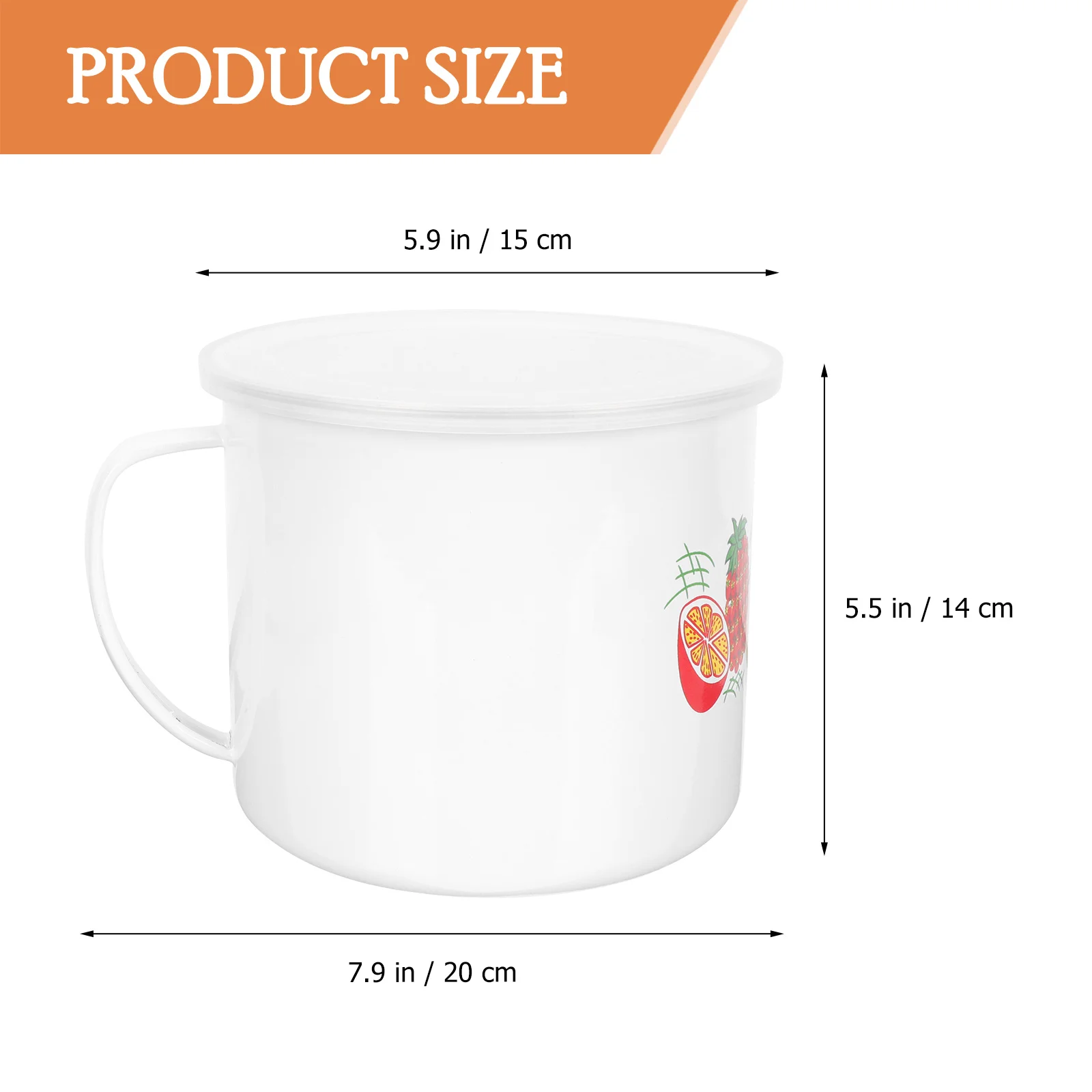 

Retro Large Tea Cup Juice Cups Water Enamel Household Drinking Capacity