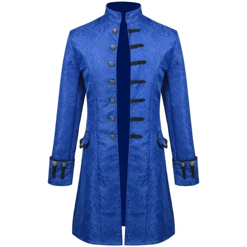 

asdh8@Mens Steampunk Medieval Vintage Jacket Halloween Cosplay Costume Retro Gothic Victorian Frock Coat Uniform for MenCOSda@