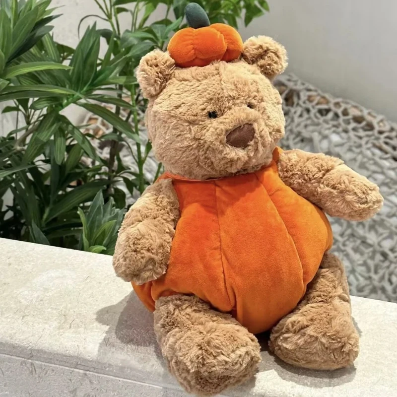 برشلونة الدب اليقطين لطيف دمية ألعاب من نسيج مخملي مهرجان دمية الهالوين لطيف ألعاب من القطيفة مناسبة كهدايا عيد ميلاد للأصدقاء #5