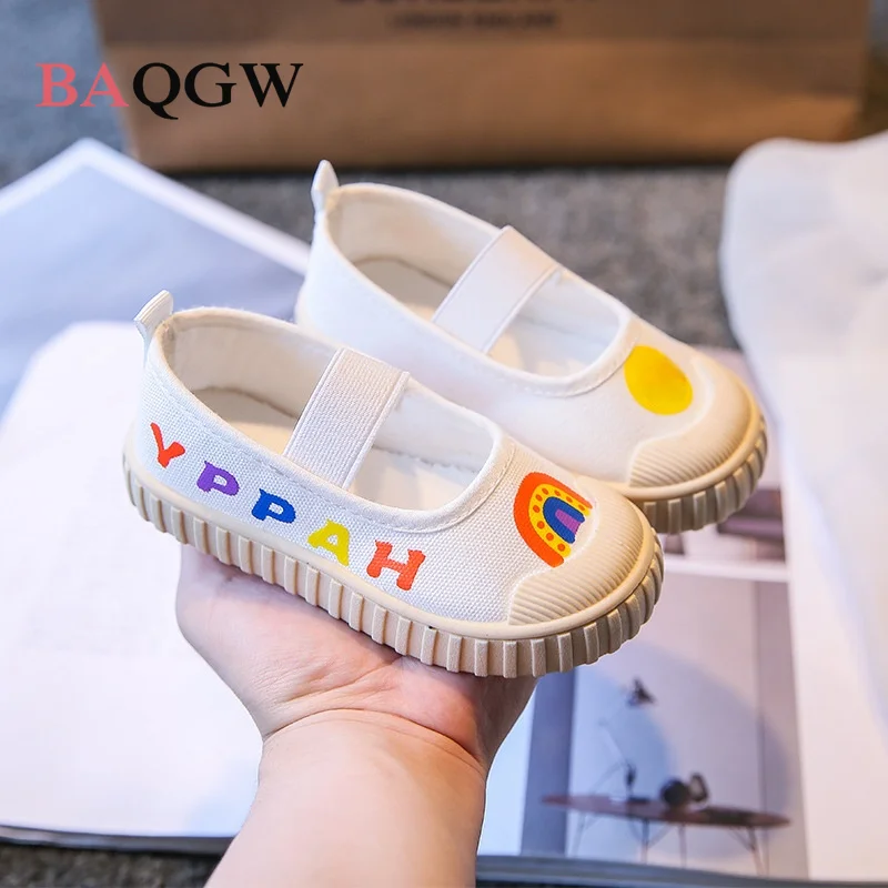 Toddler Cute Cartoon Printing Canvas Shoes Casual Soft Bottom Strawberry Radish Girl Children Non-slip Round Toe Kids Sneakers