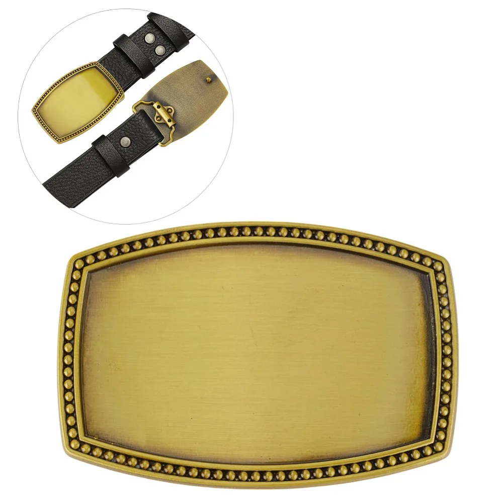 Boucles de ceinture en alliage, fermeture de ceinture rectangulaire en Bronze, 57.5x85x12mm, 1 pièce/ensemble