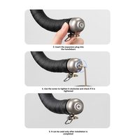 ROCKBROS Road Bike Bicycle Bell Handlebar Plug Bell High Decibel Bike Horn Bicycle Accessories Black