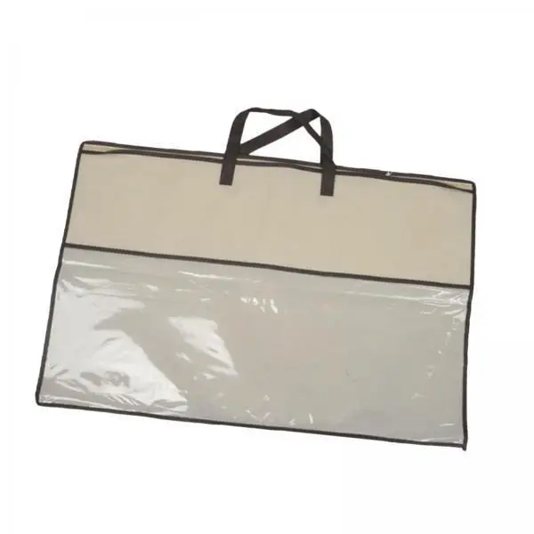 Portable Bedding Storage Bag with Zipper Large Capacity Blanket Organizer Handbag for Dorm Room Travel