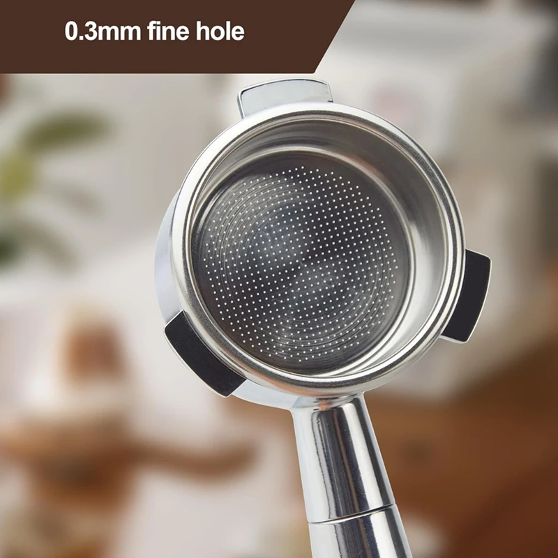 54 Mm Bottomless Portafilter With Puck Screen, For Breville Barista Express Machines,Stainless Steel Portafilter