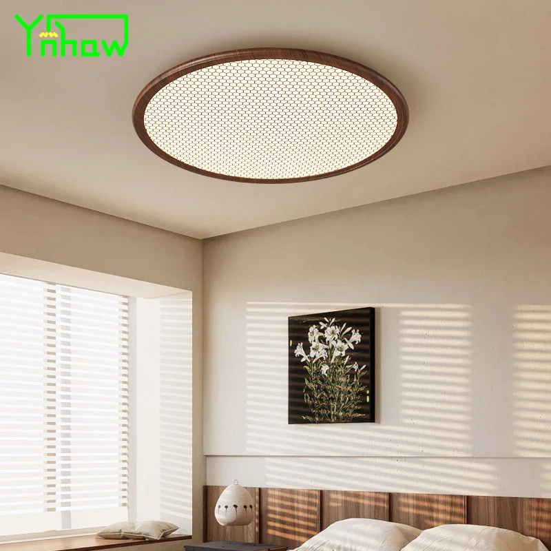

New Mid-Century Style Ultra-Thin Eye-Friendly Anti-Glare Guide Panel Ceiling Light for Bedroom, Study & Retro Room Corridor Lamp