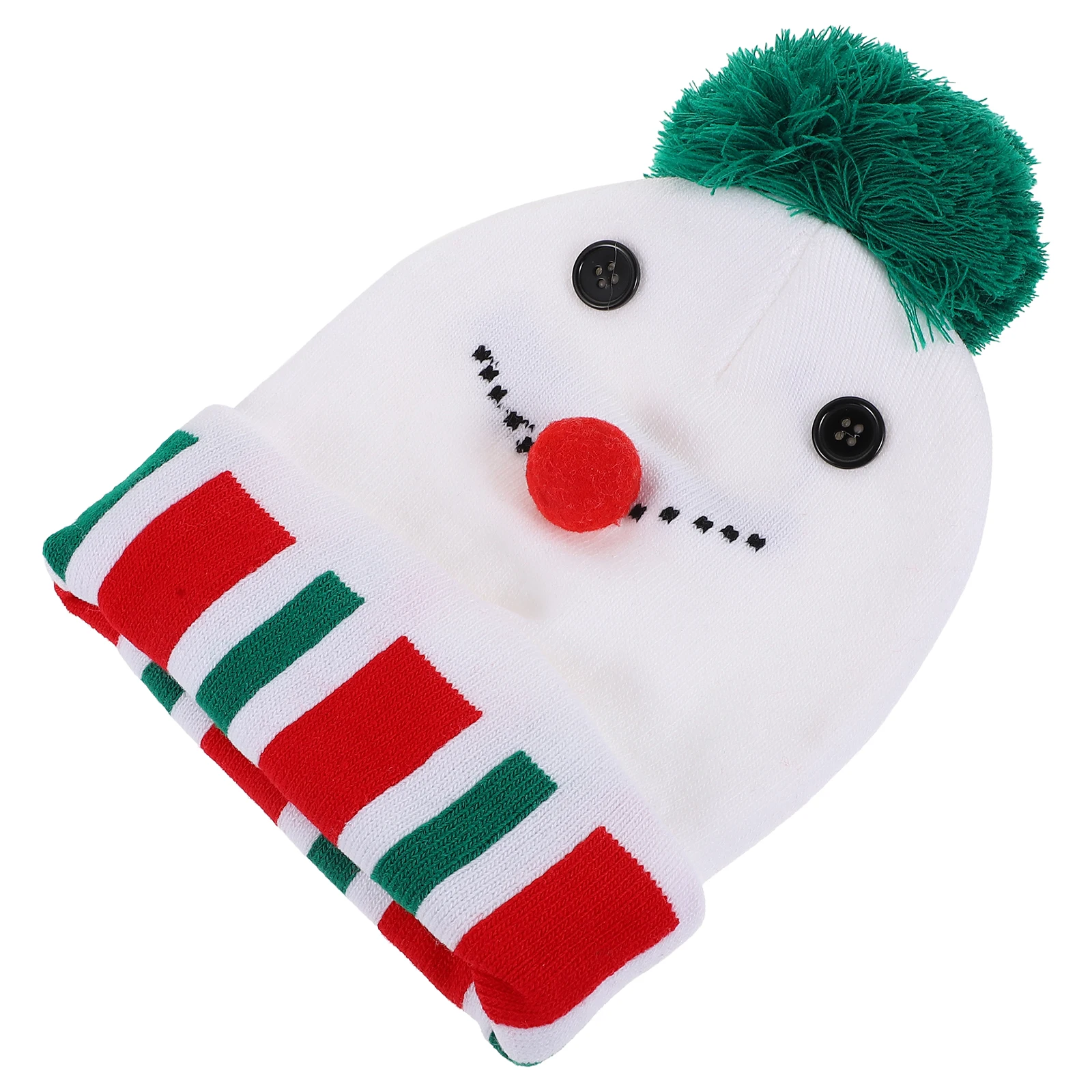 

1 pc Snowman Hat Knitted Hats for Kids Christmas Toddler Children Warm Winter Acrylic Fiber Lightweight Proper Size