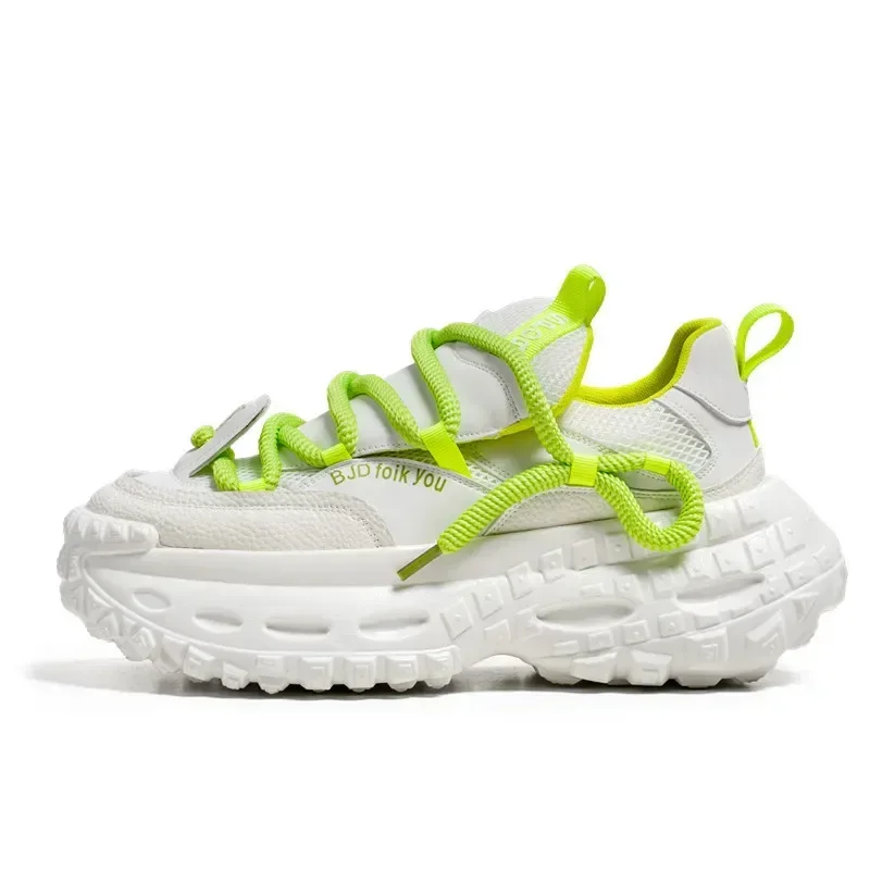 

Autumn Chunky Sneakers Fashion Trend Versatile Casual Shoes Thick soled Height Boosting Comfortable Running Non Slip Shoes