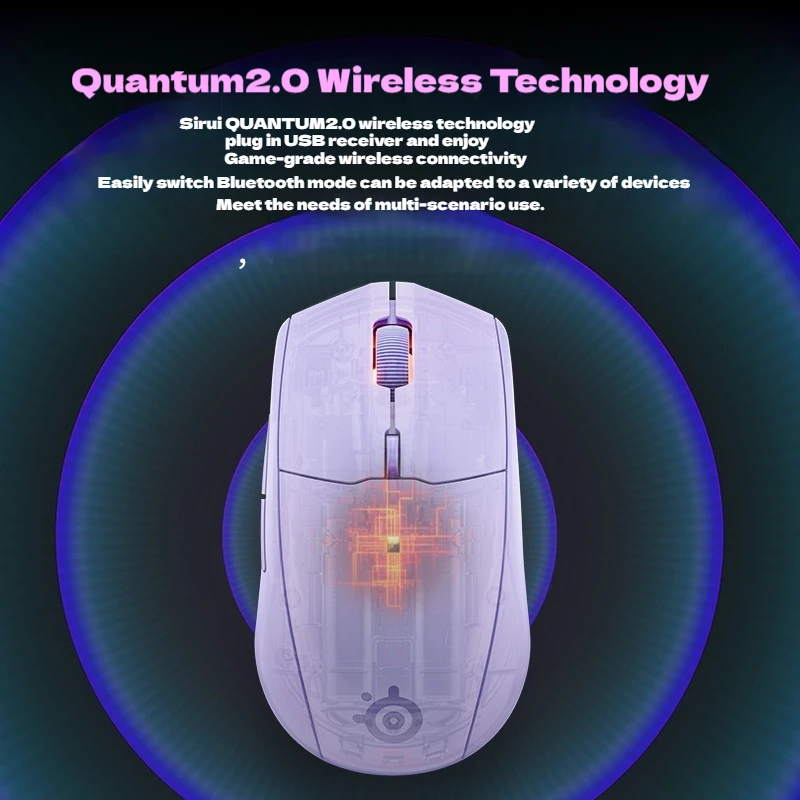 Steelseries Rival 3 Wireless Gen 2 Wireless Gaming Mouse Dual-Mode Connection 18000dpi Low Latency Long Battery Life E-Sports