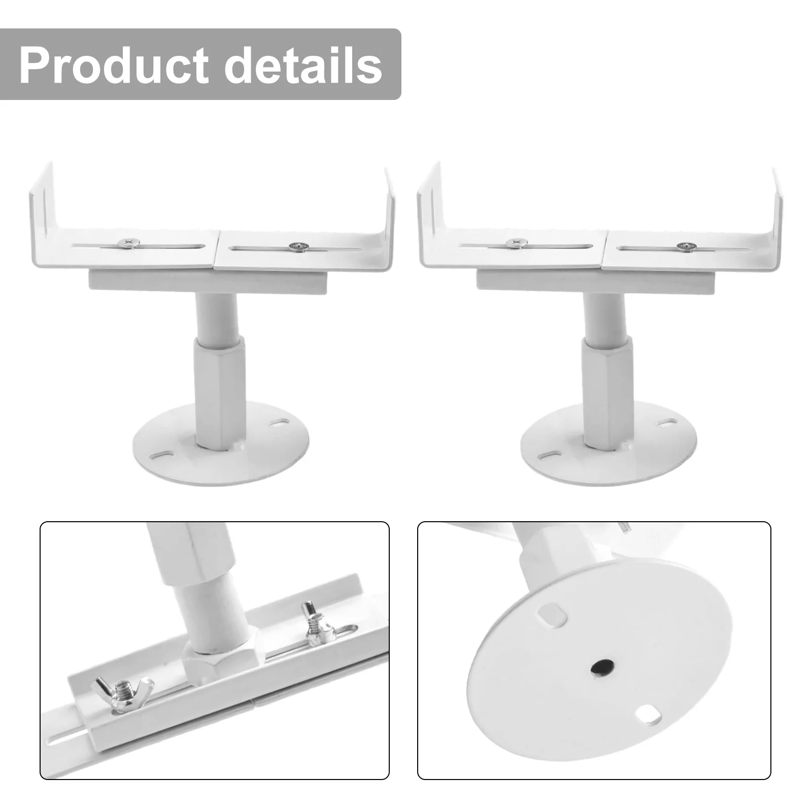 2PCS Radiator Bracket Steel Aluminum Floor Bracket Adjustable Bracket 8-13cm High Salt Fog Resistance Radiator Brackets