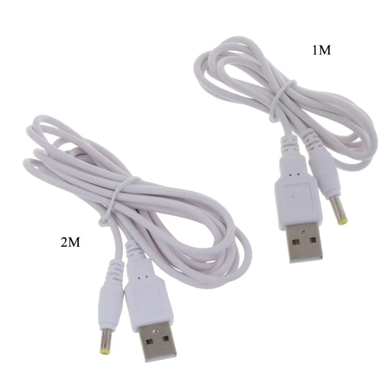 1 Pack USB to DC Power Cable USB 2.0 A Type Male to 4.0 x 1.7mm Male DC 5V Power Plug Barrel Connector Charge Cable