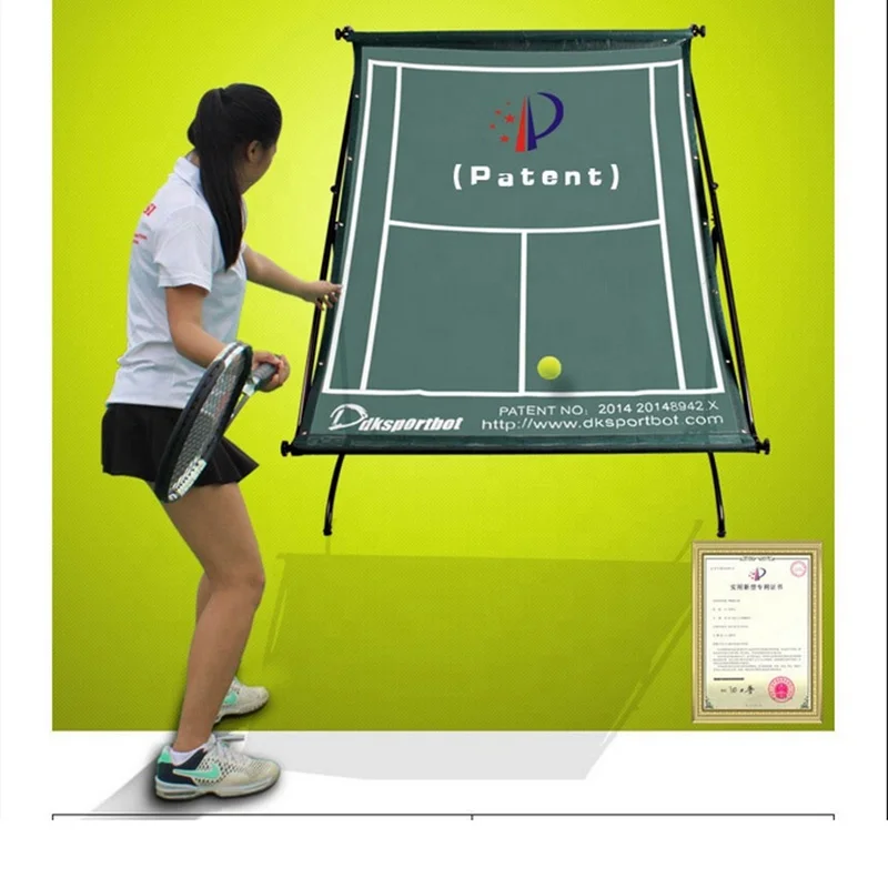 SIBOASI Portable Tennis Training Net, 3-90 Degree Adjustable Angle, Cloth and Metal Construction, Practice Anywhere