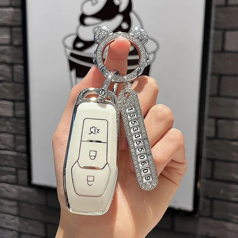 TPU Car Remote Key Case Cover Protect Shell Fob For Ford Focus 3 4 ST Mondeo 5 MK5 Mustang F-150 Explorer Edge Fiesta Kuga MK3 4