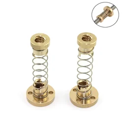 2 pezzi T8 anti-gioco vite di piombo in ottone dado a molla eliminazione gap passo 2mm piombo 2mm/4mm/8mm per parti della stampante 3D CNC