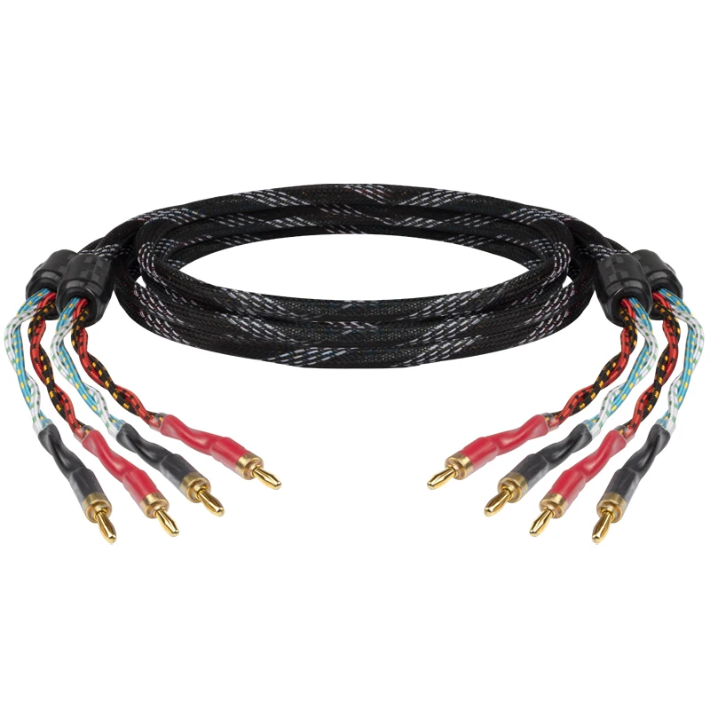 Hifi Western Electric Audiophile 4N OFC สายลำโพงเสียงไฟฟ้าสายความบริสุทธิ์สูงเครื่องขยายเสียงหัวกล้วย