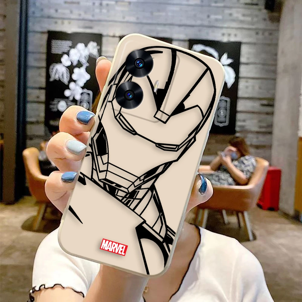 Marvel Spider-man Iran Man Phone Case For Realme C65 C63 C53 C35 C55 C33 C30 C21Y C20 C12 C11 GT 2 XT NARAO 20 30 50 Case Funda