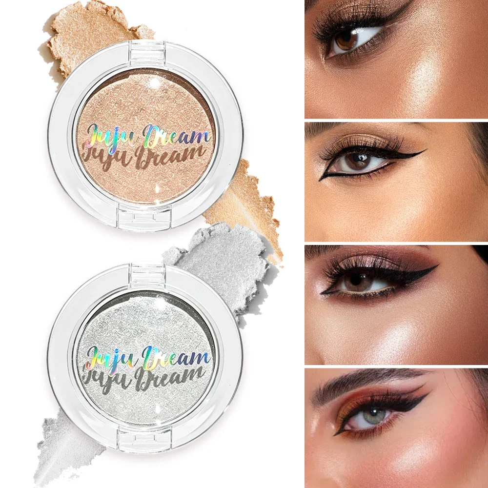 JUJU DREAM 9718 Galaxy Glow Highlighter Powder Face Body Shimmer Waterproof Long Lasting Radiant Makeup Luminous Finish