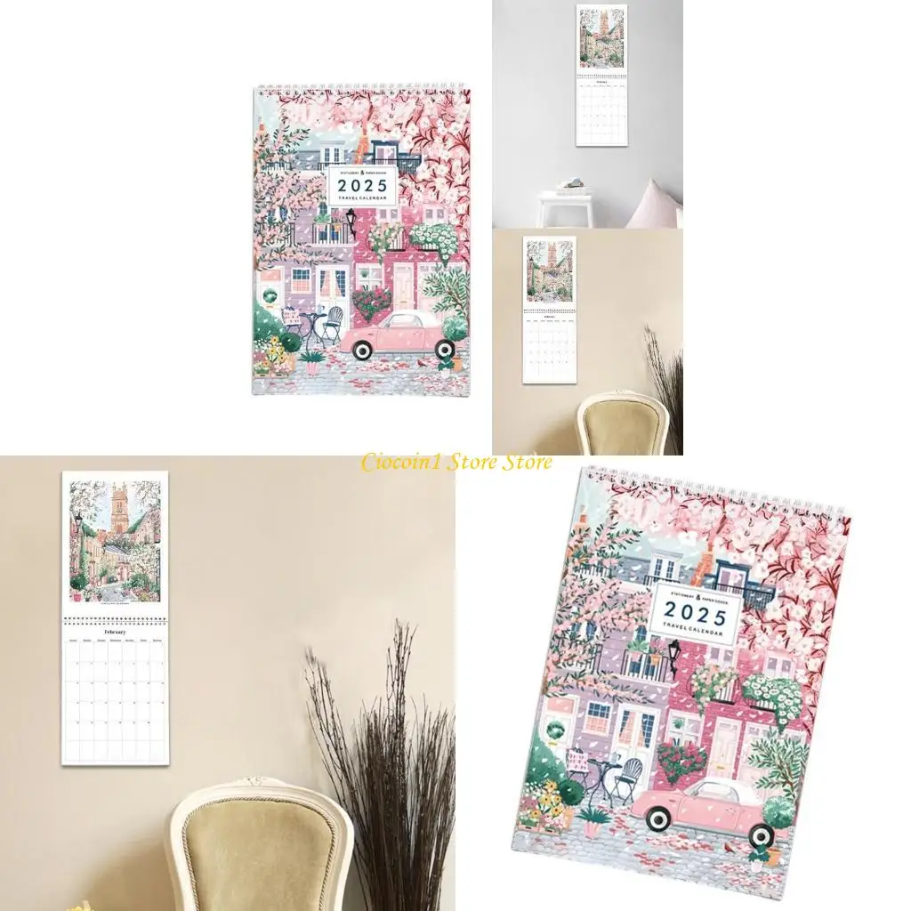 

A3PC 2025 Travel Checklist Calendar from 01/2025 to 12/2025 Hanging Wall Monthly Calendar Planner for Office School