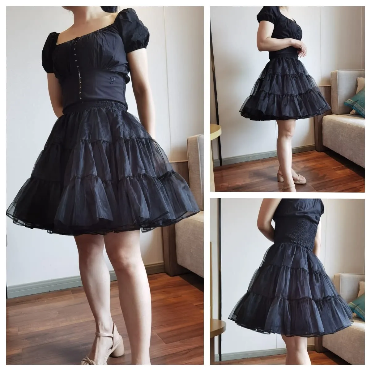 

MisShow Gothic Tutu Skirt for Oktoberfe Halloween Carnivals Punk Rockabilly Short Skirt Underskirt Woman Tutu Dress Petticoat