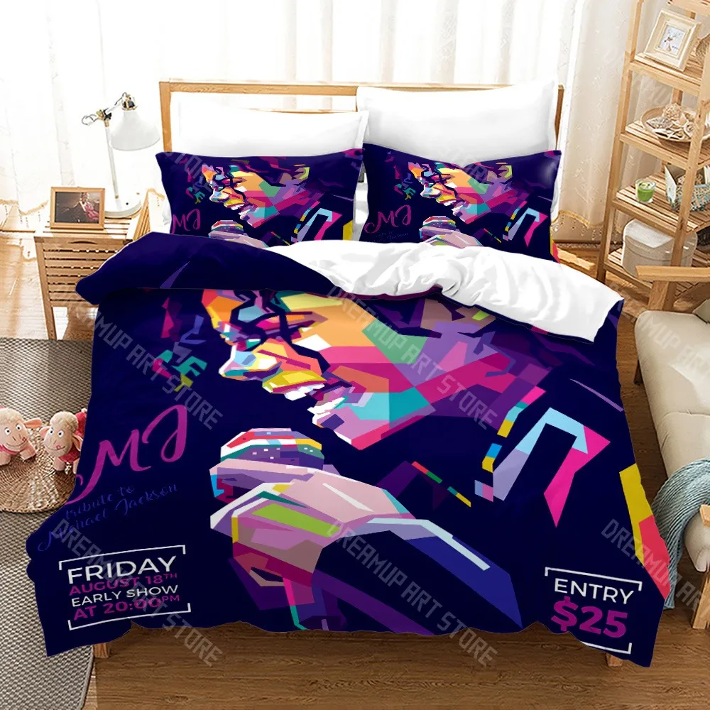 3D Printed Michael MJ Jackson Bedding Set for Boys Girls Duvet Cover Pillowcase Twin Queen King Full Single Double Sizes