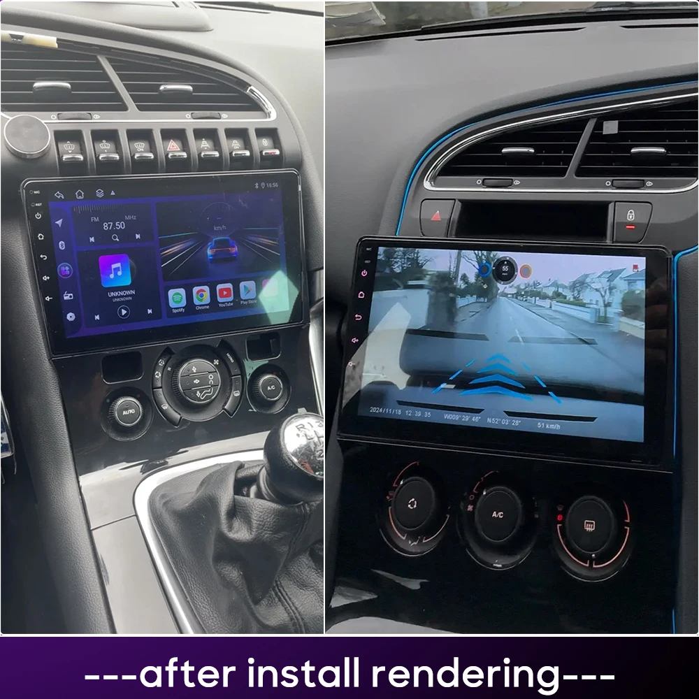 For Peugeot 3008 2009 - 2015 Car Intelligent Multimedia Player Android Auto All-in-one Navigation GPS Android Video Player